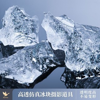 ★臺灣發貨模擬冰塊透明膠亞克力攝影果凍蠟碎冰創意商業攝影背景手工水晶蠟