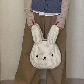 臺灣熱銷🎁 diy手作 手做材料包 兔子包包 手工包包 ins風 可愛兔子包 毛線編織包 diy 材料包 DIY禮物