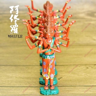 廠商 特惠搶購🔥附電子發票🔥日本散貨阿修羅 千手觀音佛像 迷你手辦模型擺件 車載擺件 高9.5cm 觀音擺件 木雕佛像