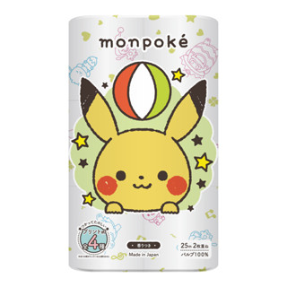 monpoke寶可夢 雙層捲筒衛生紙-花香(12捲入)【三友藥妝Tomod's】