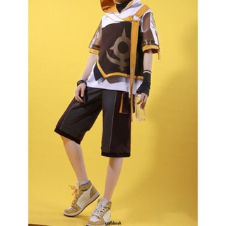 cos服飾 原神cos服空潮服cosplay男裝旅行者cos動漫服裝男c服套裝 角色扮演服 真實還原