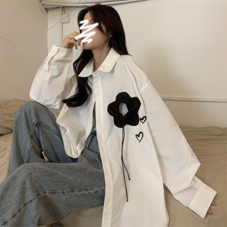 【CrystaL】白色襯衫女港風長袖設計感小眾寬鬆別緻上衣休閒襯衣外套開衫外穿 短版罩衫涼感防風外套 運動風衣夏天薄外套