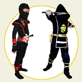 萬聖節兒童忍者cos服裝日本忍者cosplay衣服夜行衣兒童節表演出服DGTH