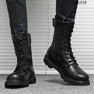💯低價優惠💯#戶外鞋 軍靴男真皮鞋高幫陸戰靴戰術靴子防水鋼頭拉鍊防爆靴作戰靴馬丁靴1