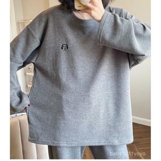 【UNIRABBIT】大尺碼長袖套裝睡衣韓國居家服日係可愛家居服女生長袖睡衣居家服秋冬薄長袖睡衣冬天長袖長褲女睡衣可外穿