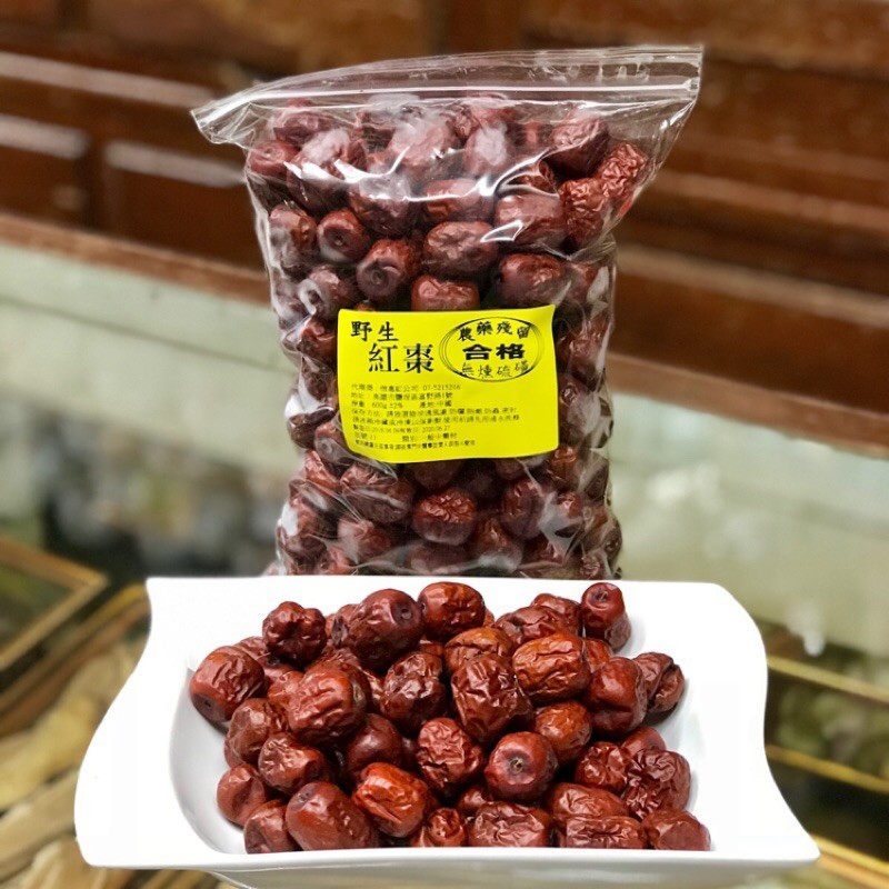【現貨】野生紅棗 七十年老紅棗樹 600g(一斤裝)