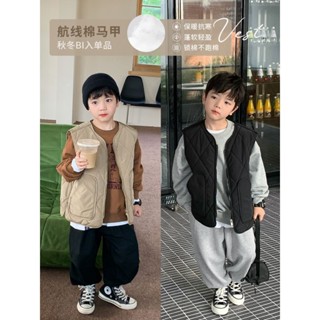 ARY 男童外套 兒童秋季外套 兒童秋裝男童秋冬馬甲2024最新款韓版兒童時髦坎肩背心寶寶馬夾外穿洋氣潮