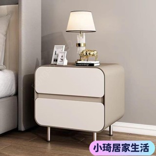 【新品】床頭櫃臥室傢用意式簡約奶油風現代輕奢小型儲物收納櫃新款整裝發XQJX