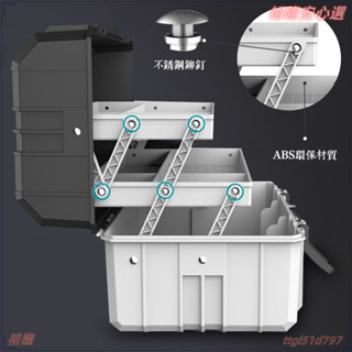加厚多功能五金手提箱子 多用手提工具箱 五金工具箱 修繕維修工具組 三層塑膠工具箱 大號家用收納盒手提式車載中號多功能折