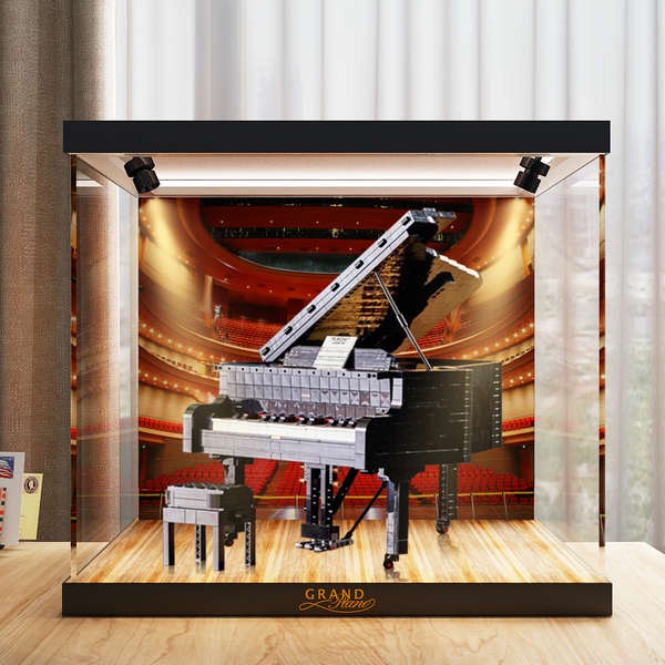 冰鵬盒子適用樂高21323鋼琴IDEAS系列積木防塵罩亞克力透明展示盒