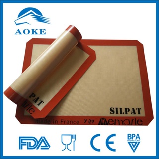 42*30CM Silpat Non-Stick Silicone Baking Mat Pad Fiber Rolli