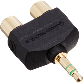 鐵三角 audio-technica AT5204CS AV放大器轉接頭 2RCA母座轉3.5mm公頭 Goldlink