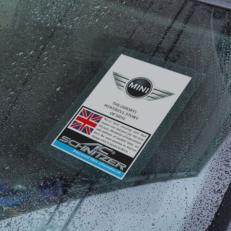 BMW mini cooper擋風玻璃貼紙JDM靜電貼改裝貼拉花車門裝飾貼 #MINI#裝飾貼#車身拉花#車貼