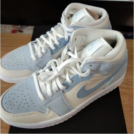 AIR JORDAN 1 MID AJ1 灰藍 高幫 籃球鞋 DA4666-100