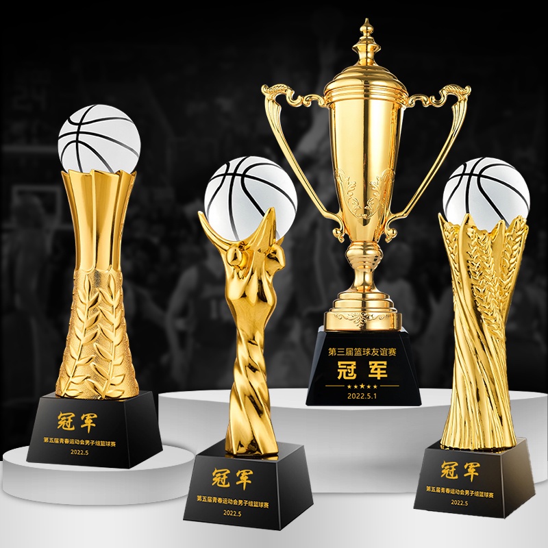 客製化 籃球水晶獎盃 訂製刻字 nba總冠軍獎盃 定做mvp運動比賽獎牌