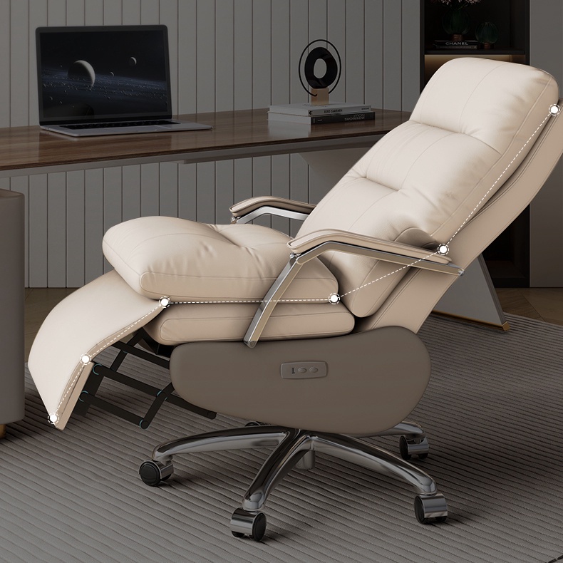 統編-免運-精選-電動老闆椅可升降人體工學椅電腦椅家用舒適久坐按摩電競椅辦公椅C8