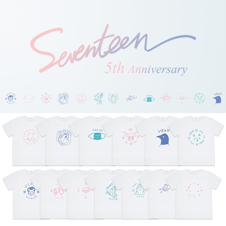 SEVENTEEN JAPAN DOME TOUR SVT周邊成員設計印花同款短袖T恤男女
