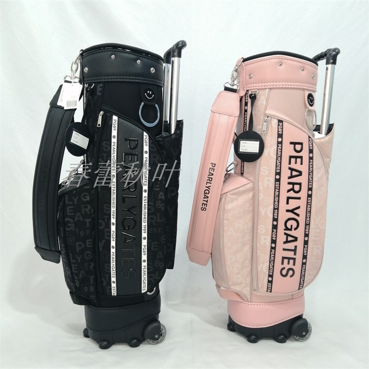 高爾夫球包新款高爾夫球袋PU防水標準球桿包帶拉桿拖輪男女通用 愛尚高爾夫