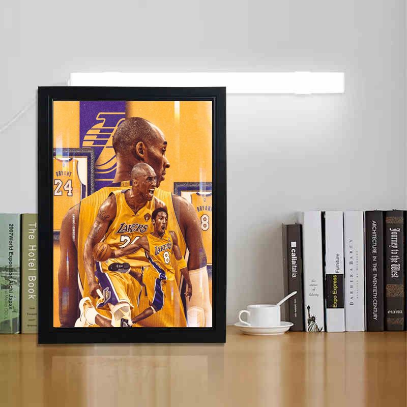 科比紀念品NBA擺件掛畫相框照片籃球生日禮物海報掛墻裝飾畫湖人