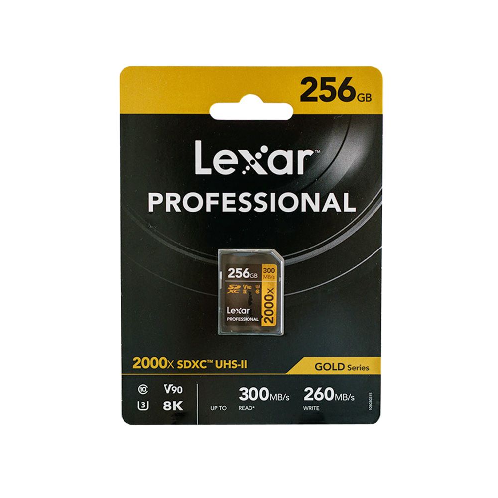 雷克沙 Lexar 256GB GOLD 2000x UHS-II SDXC 記憶卡 300MB/s相機用(平行進口)