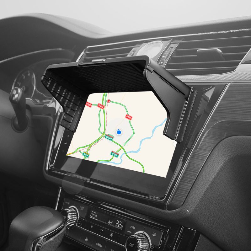 🚓台灣特賣🚓車內中控液晶擋光板 汽車顯示螢幕遮光罩 車用GPS導航儀遮陽板 通用