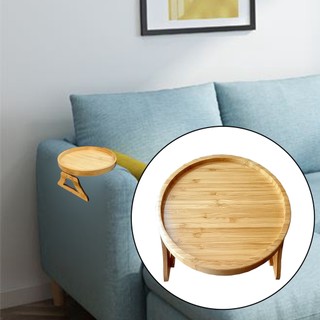 Rround Sofa Armrest Clip-on Tray, Tableware Serving Tray Pla