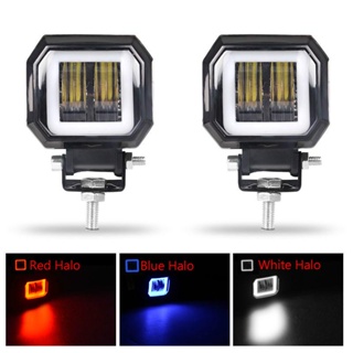 3 Inch 7D Lens LED Work Fog Driving Light Lamp White Blue Re