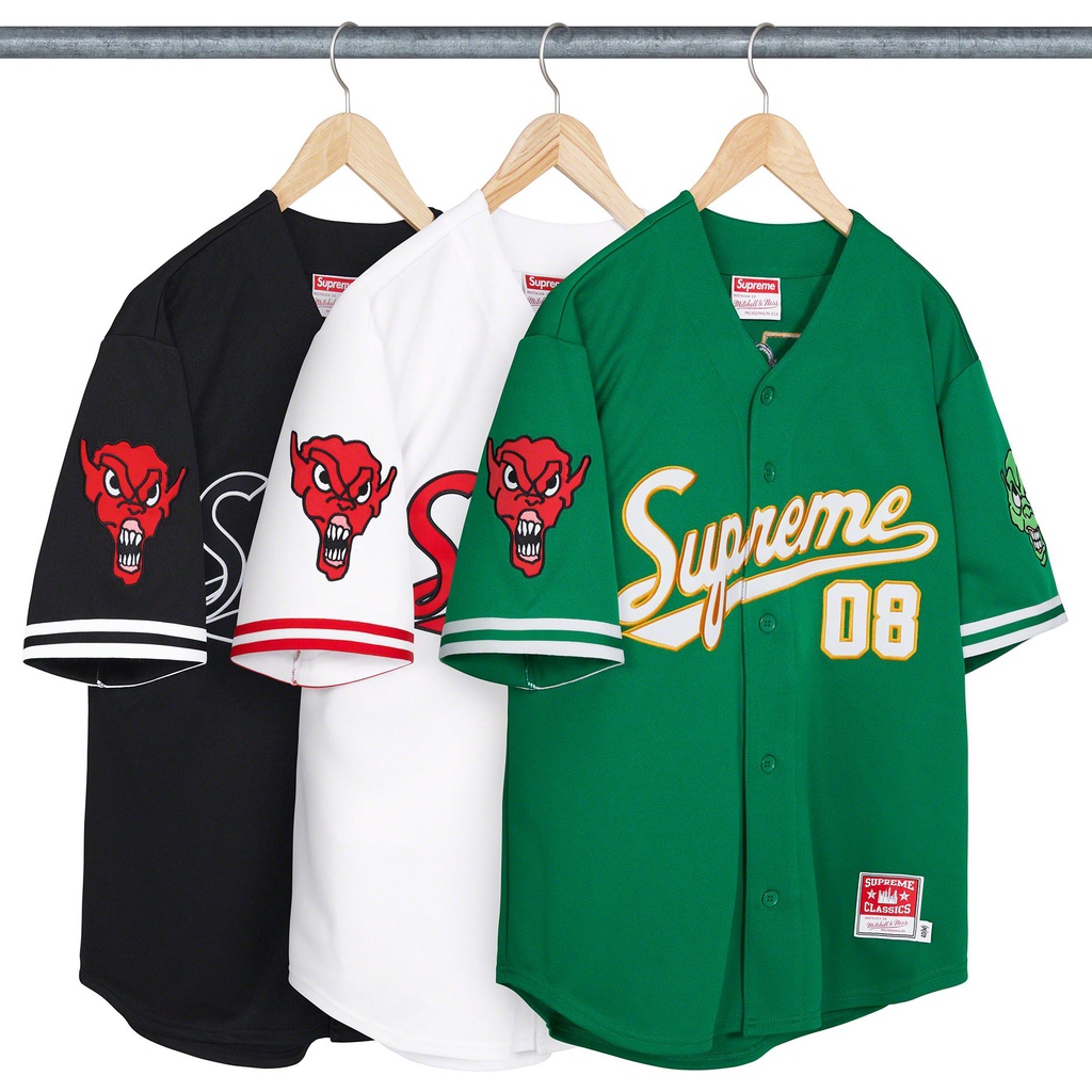 Supreme X Mitchell &amp; Ness 2023 F/W 秋冬 Baseball Jersey 棒球衫