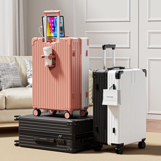 旅行必備💖 FOUR ONE行李箱拉鏈箱小行 李箱鋁框拉桿箱行李箱 24寸密碼箱皮箱