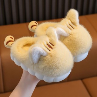 💕洋洋洋鞋店💕兒童毛毛拖鞋 兒童棉拖鞋秋冬季新款卡通可愛保暖加厚軟底男童女童寶寶毛絨棉鞋 兒童棉拖鞋 兒童室內拖鞋