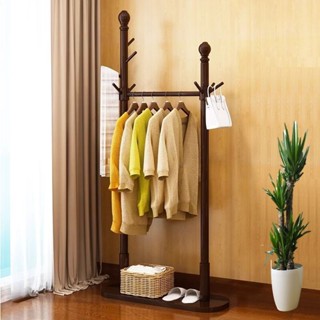 『One home』衣帽架 衣架 掛衣架 實木衣帽架掛衣架落地臥室簡易衣服架子傢用簡約現代客廳酒店鞋架