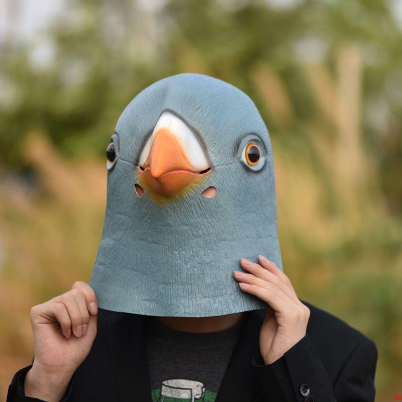 動物鴿子頭套 道具 藍鴿乳膠面具 頭套 搞怪搞笑面具 全臉唱歌演出道具
