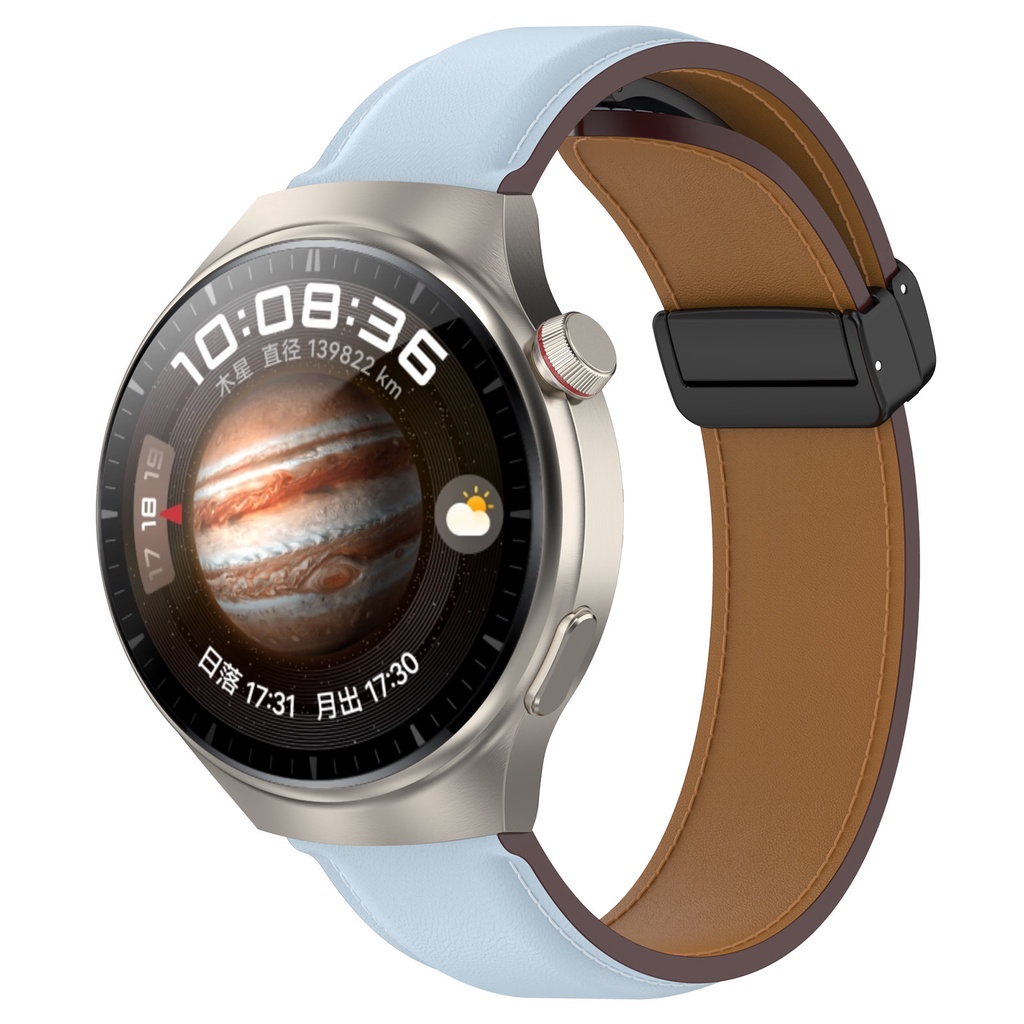 新品 熱銷 適用華為手錶 watch GT4折疊扣錶帶 watch4 pro手錶皮錶帶