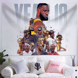 優選好貨 LBJ勒佈朗詹姆斯LeBron James球迷裝飾背景佈海報墻佈掛毯掛佈畵 4TUJ