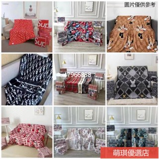 臺灣出貨+✨潮牌禮盒裝毛毯 法蘭絨毯子 金貂絨毛毯 午休蓋毯 休閒 單人雙人蓋毯 車用毛毯 防靜電 禮品 禮物
