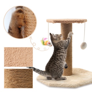貓抓板 貓爬架小型劍麻柱貓爬架貓玩具簡約吊飾款貓抓板 貓玩具 貓抓柱 [木木]