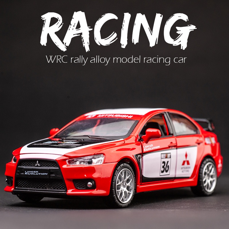 CCA仿真汽車模型 1:32 WRC拉力賽車模型 MITSUBISHI LANCER EVOLUTION三菱EVO 合金