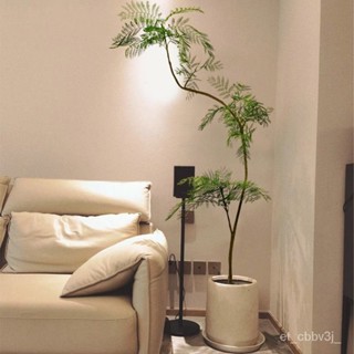 🔥熱銷-特惠🔥 藍花楹模擬綠植高階輕奢室內客廳裝飾花仿生假植物大型落地盆栽樹 仿真植物