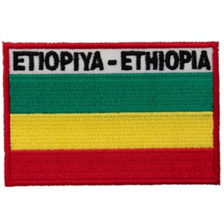 【A-ONE】 伊索比亞 (含國名) 國旗 背膠肩章 布藝背包貼 刺繡布貼 熨燙胸章 刺繡徽章 熨斗燙貼