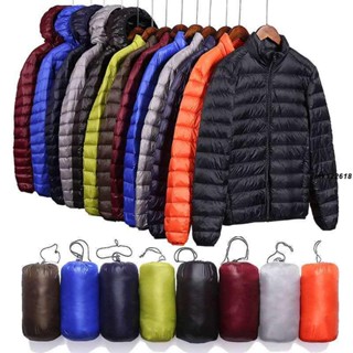 【大尺碼白鴨絨】5XL 115公斤可選 輕薄羽絨服男 保暖羽絨服 輕羽絨 連帽外套 防寒外套 極輕機能羽絨 羽絨外mk