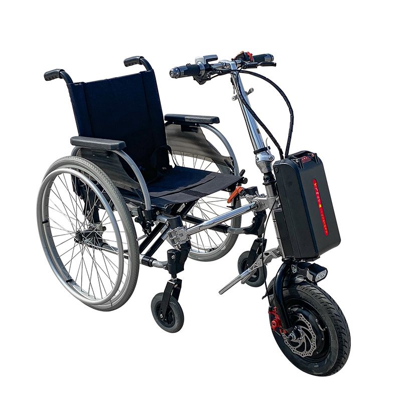 【臺灣專供】新輪椅車頭電動驅動頭鋰電池牽引機頭輕便手動普通運動折迭