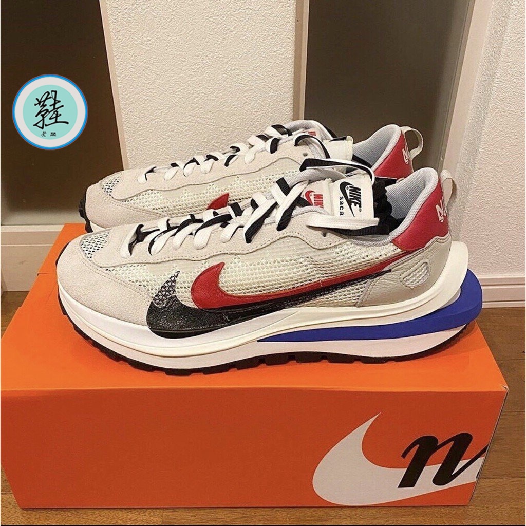 Sacai x Nike Vaporwaffle白藍紅 運動鞋 籃球鞋 休閒鞋 CV1363-100