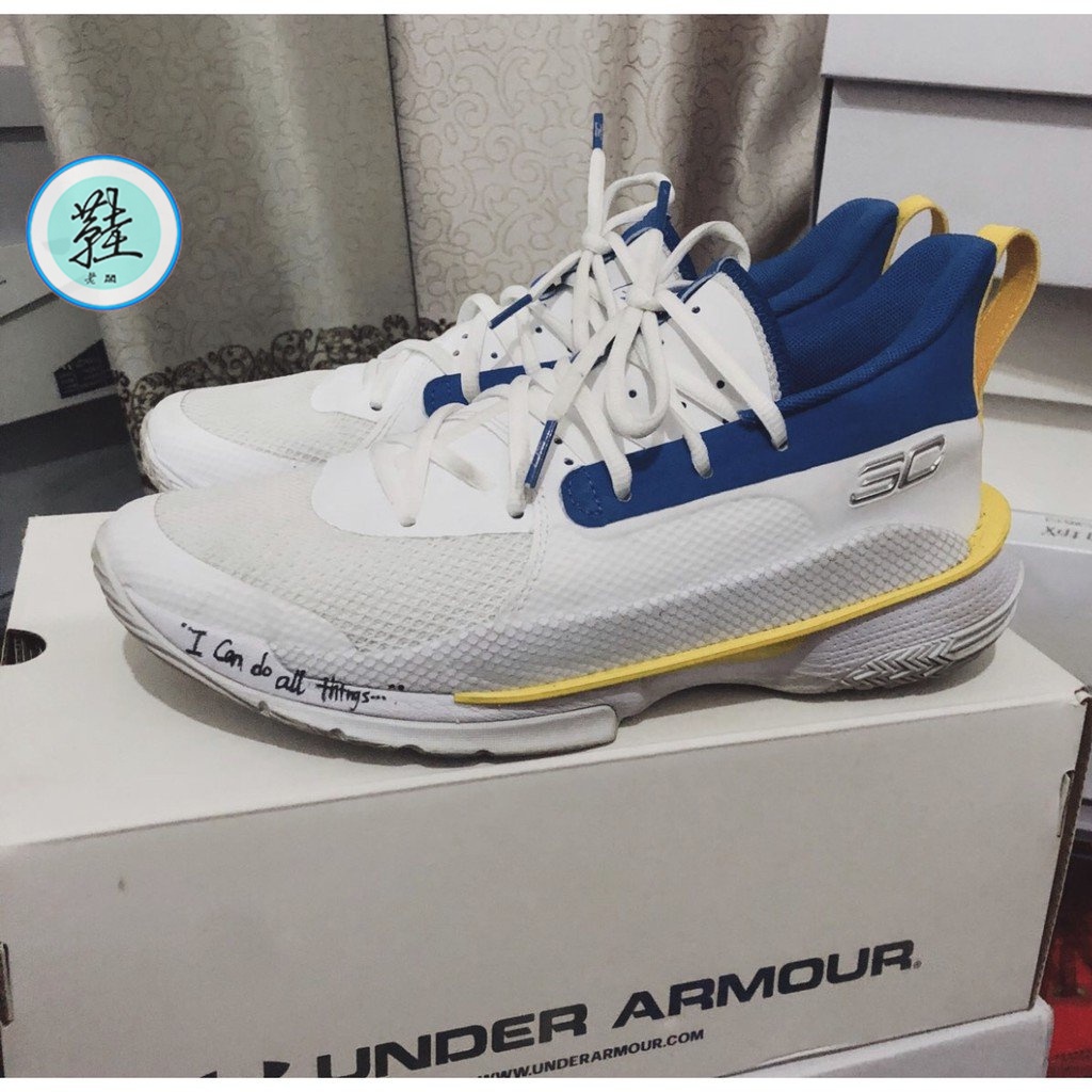 Under Armour Curry 7 Team 白 籃球鞋 運動鞋 3023300-106