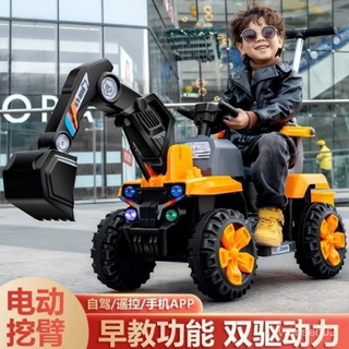 【哆哆購】兒童電動挖掘機工程車挖土機可坐可騎男女寶寶玩具車挖機鈎機 99BP