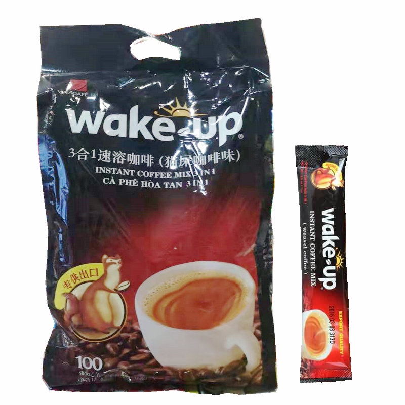 越南wake~up威拿濃香三合一mao屎咖啡味速溶咖啡1700g 100條