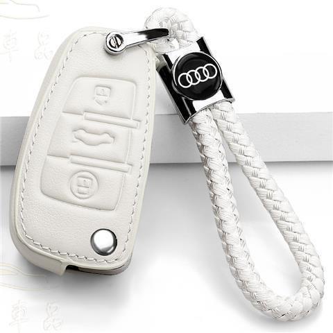 Audi鑰匙套Q3 A3 Q2 A1 A6 A4鑰匙皮套折疊鑰匙包 真皮鑰匙包 ef