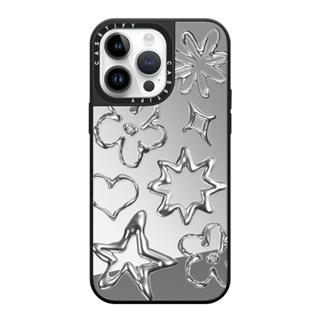 CASETiFY 保護殼 iPhone 14/ 14 Pro/ 14 Plus/ 14 Pro Max 金屬愛心星星 Chrome Doodles