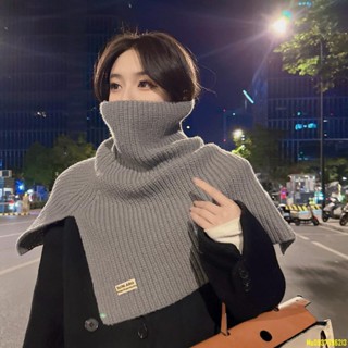 免運❤店主精選 保暖圍脖 時尚開叉高領披肩女秋冬季韓版百搭針織圍巾防寒保暖套頭毛線圍脖2Z