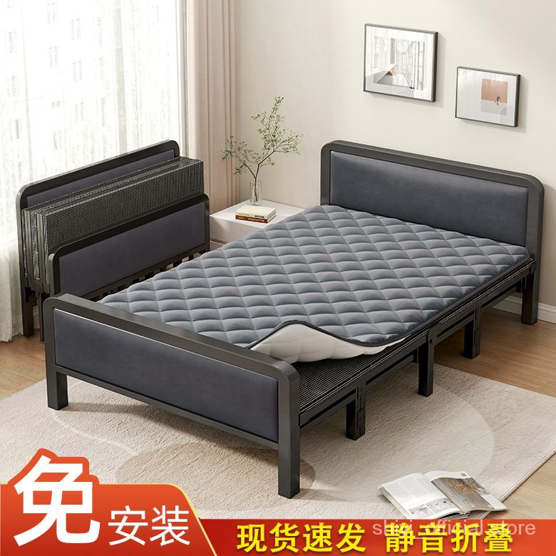 ⚡高雄出貨⚡折疊床傢用雙人床出租屋午休午睡簡易便攜成人鐵床結實耐用單人床
