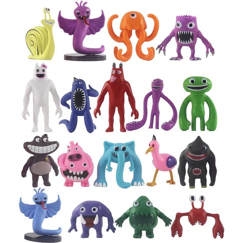 【台灣現貨】班班幼兒園玩具9全套大象斑斑公仔18款手辦水母怪物公仔擺件模型